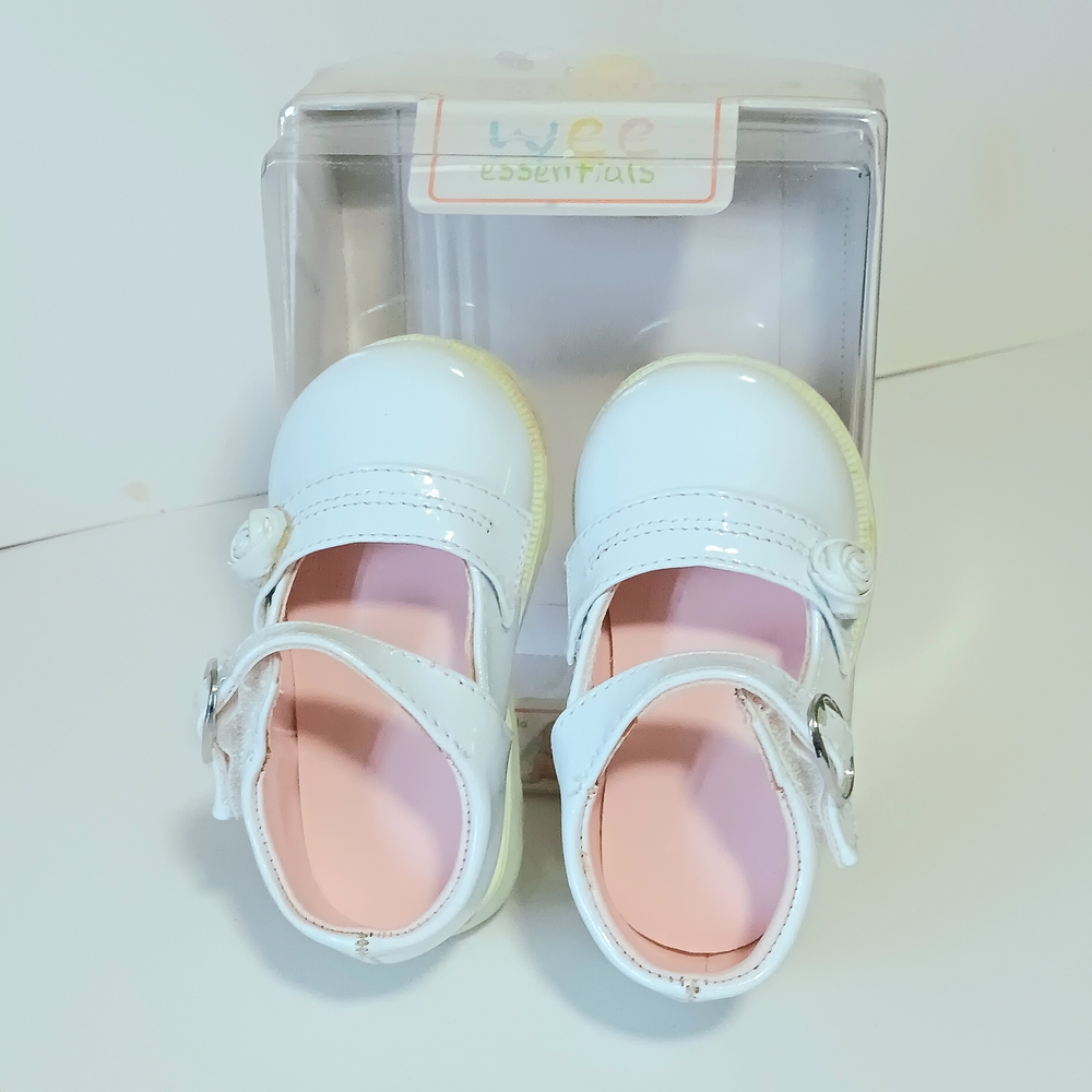 Girls' White Mary-Jane Shoes